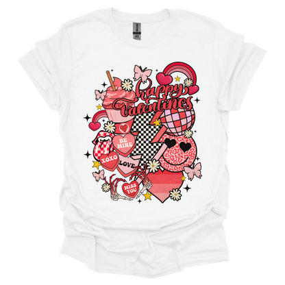 Día de San Valentín, camiseta, manga corta, estilo suave.