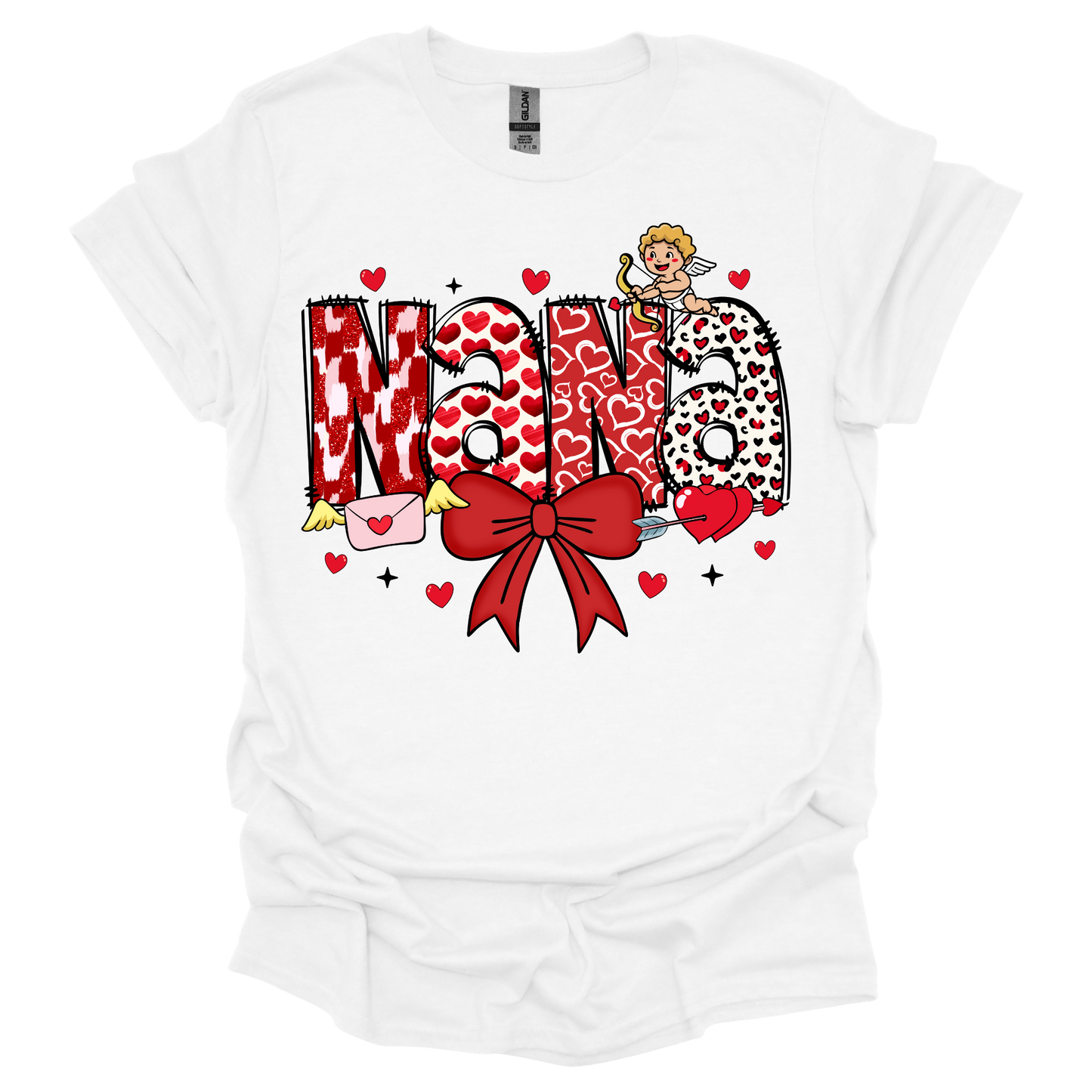 Día de San Valentín, camiseta, manga corta, estilo suave.