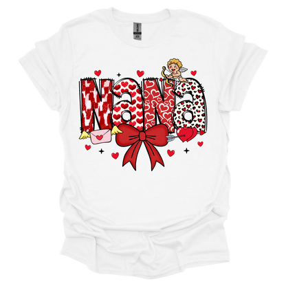 Día de San Valentín, camiseta, manga corta, estilo suave.