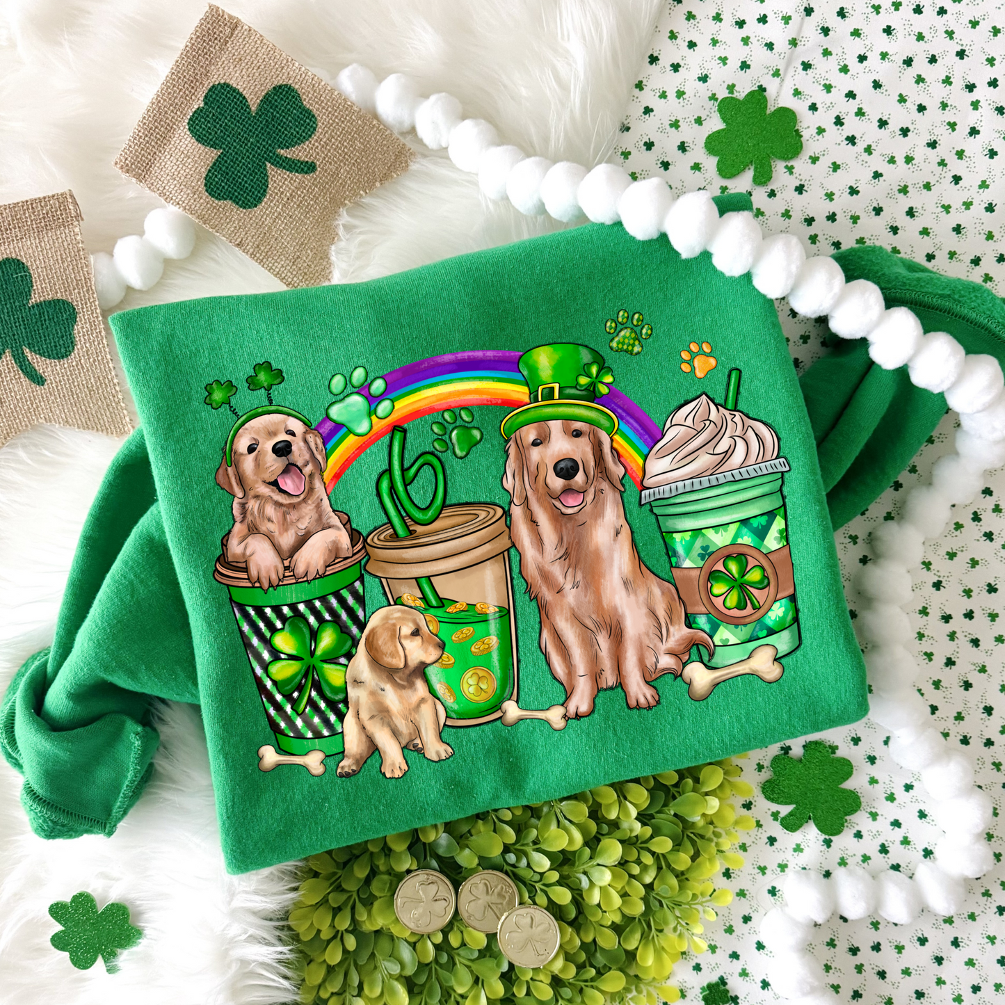 Dog, St. Patty's Day, Sweatshirt, 441