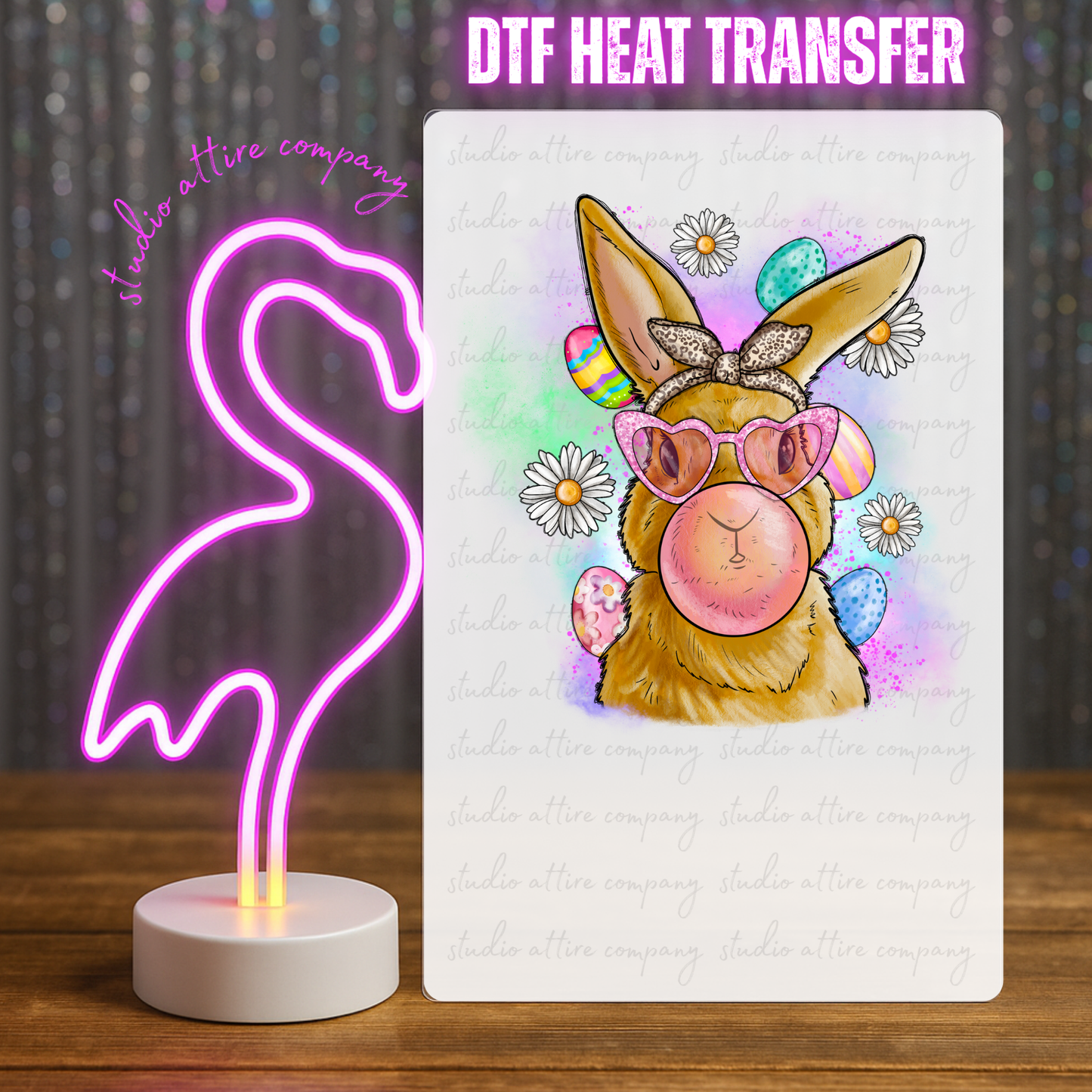 Easter Bunny, Easter, DTF Heat Transfer, Press and peel, Full color, Instant press, MTO