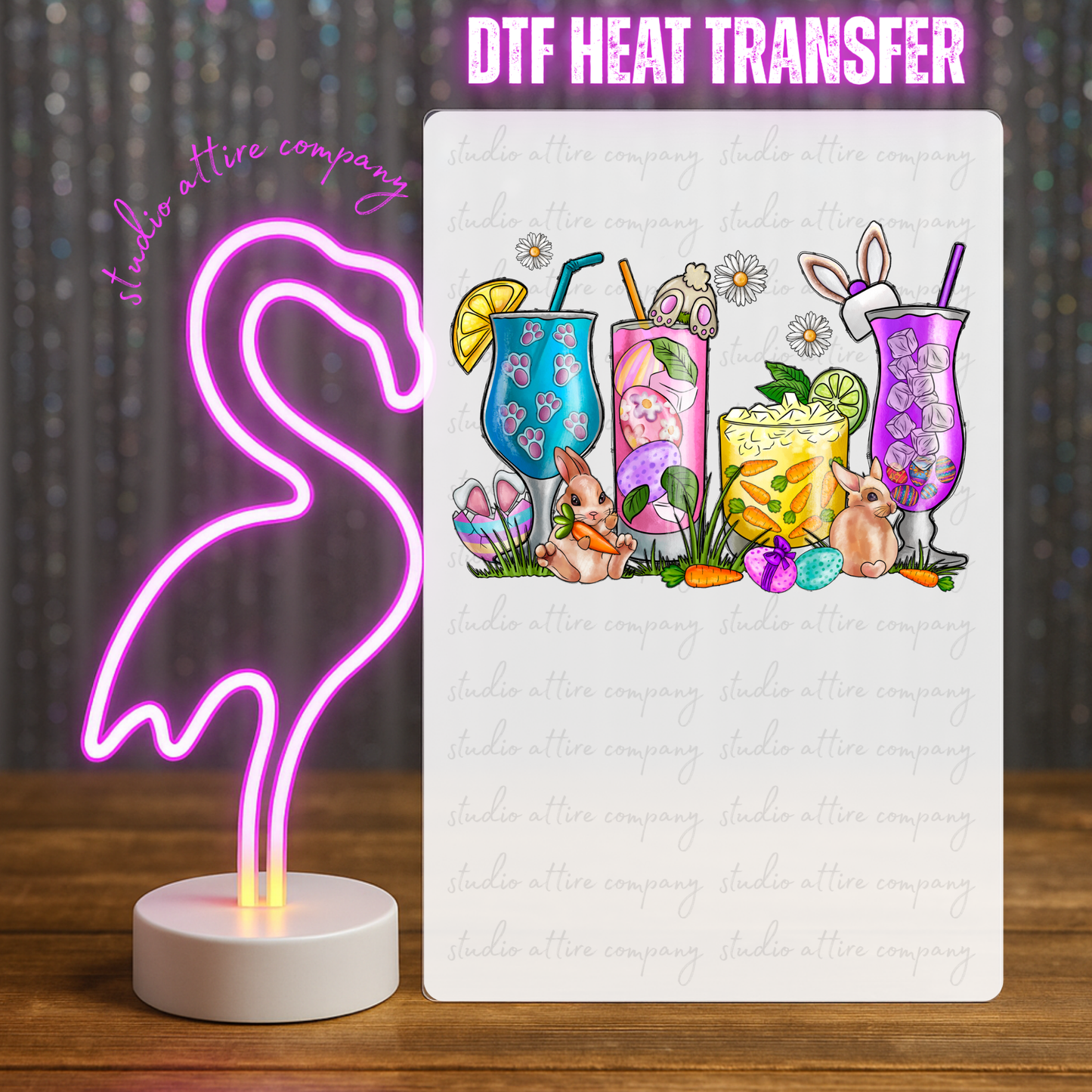 Drinks Easter, DTF Heat Transfer, Press and peel, Full color, Instant press, MTO