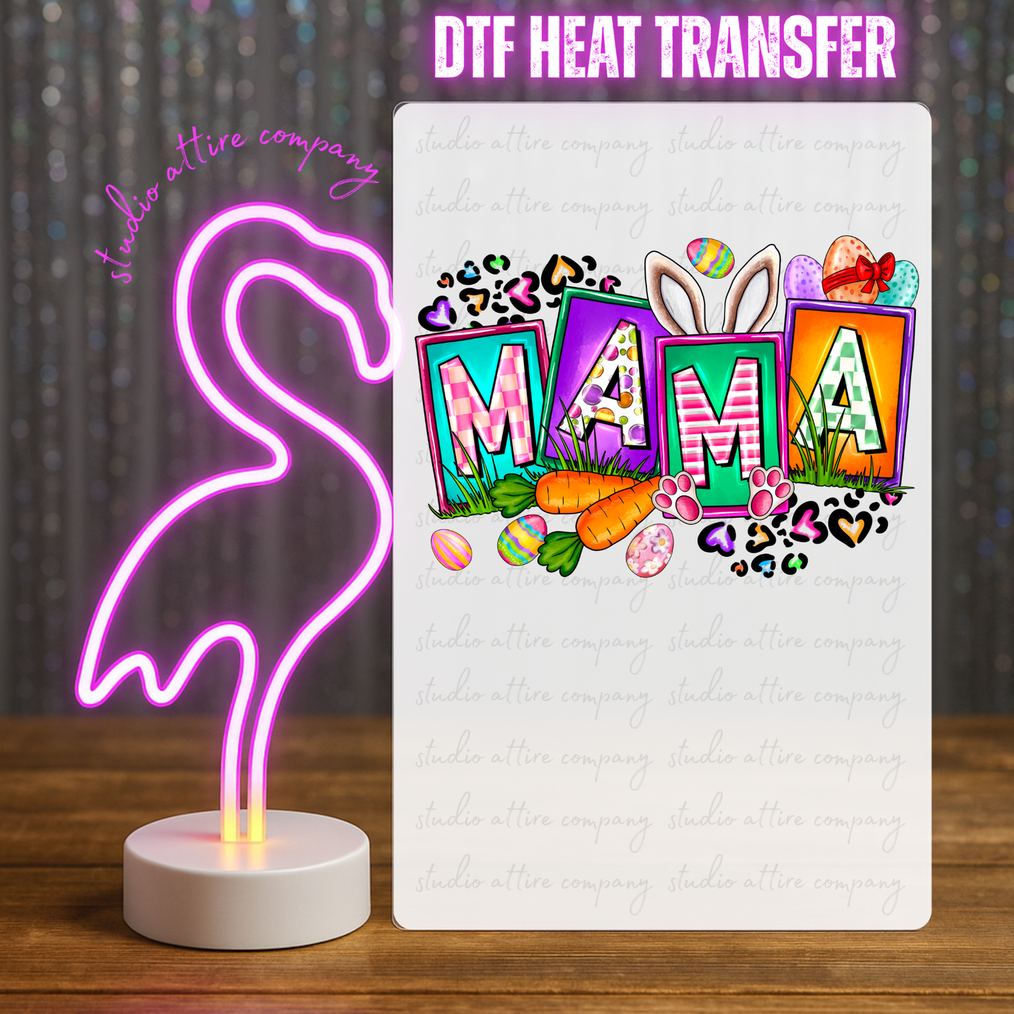 Mama, Easter, DTF Heat Transfer, Press and peel, Full color, Instant press, MTO