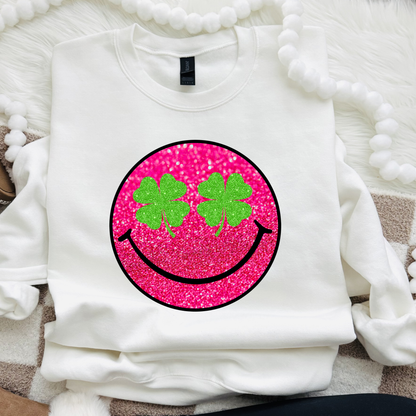 Shamrock Smiley Face, Sweatshirt, 493