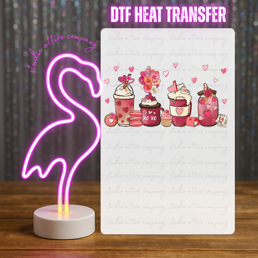 Coffee, Valentine, Heat transfer, Press and peel, Full color, Instant press, MTO