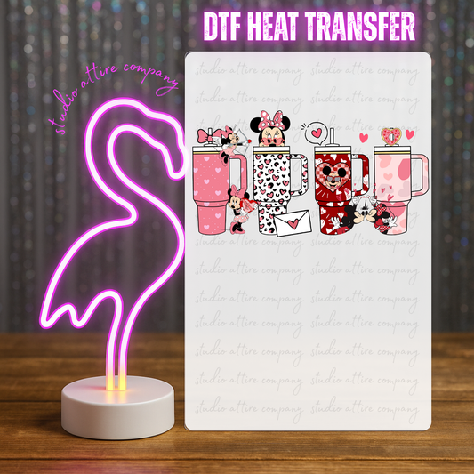 Mouse coffee, Valentine, Heat transfer, Press and peel, Full color, Instant press, MTO