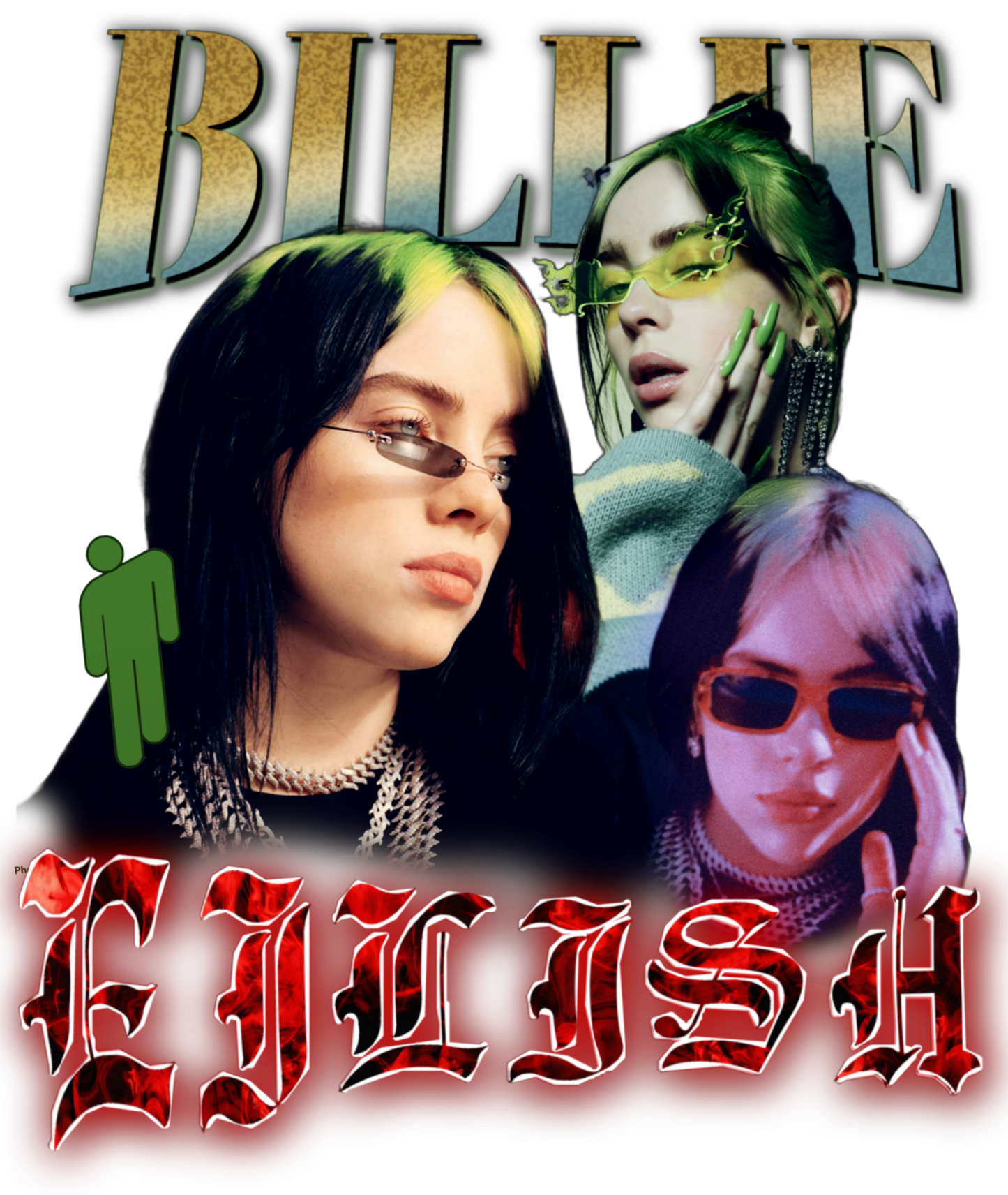 Billie, band t-shirt, Press-ready, Transfer only, MTO