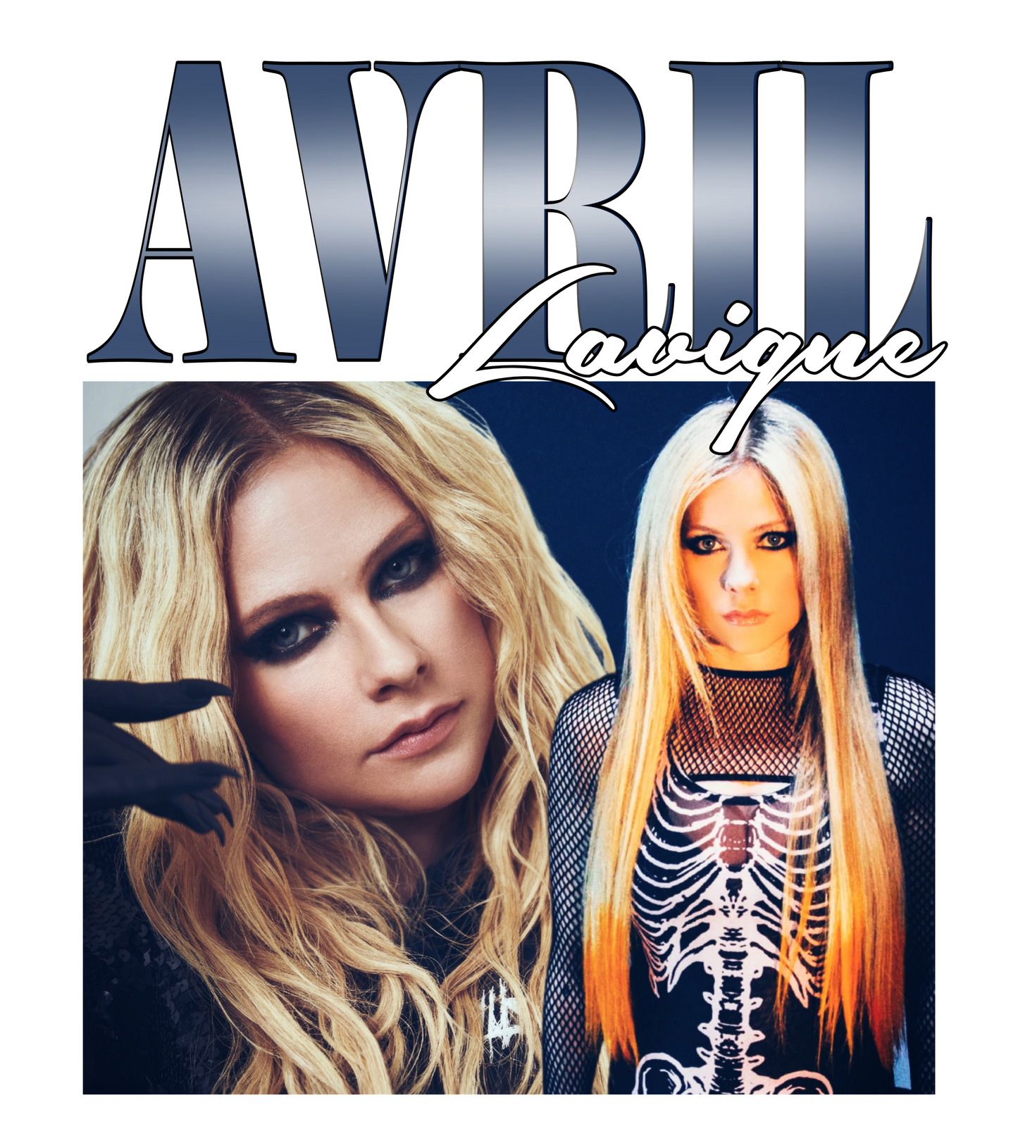Avril, band t-shirt, Press-ready, Transfer only, MTO