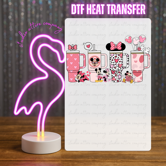 Mouse coffee, Valentine, Heat transfer, Press and peel, Full color, Instant press, MTO