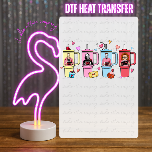 Horror, Valentine, Heat transfer, Press and peel, Full color, Instant press, MTO