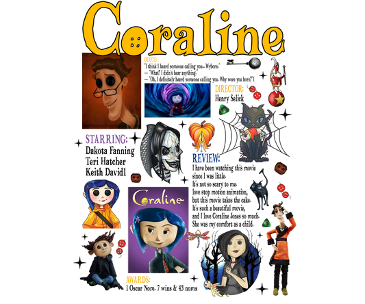 Coraline, Press-ready, Transfer only, MTO