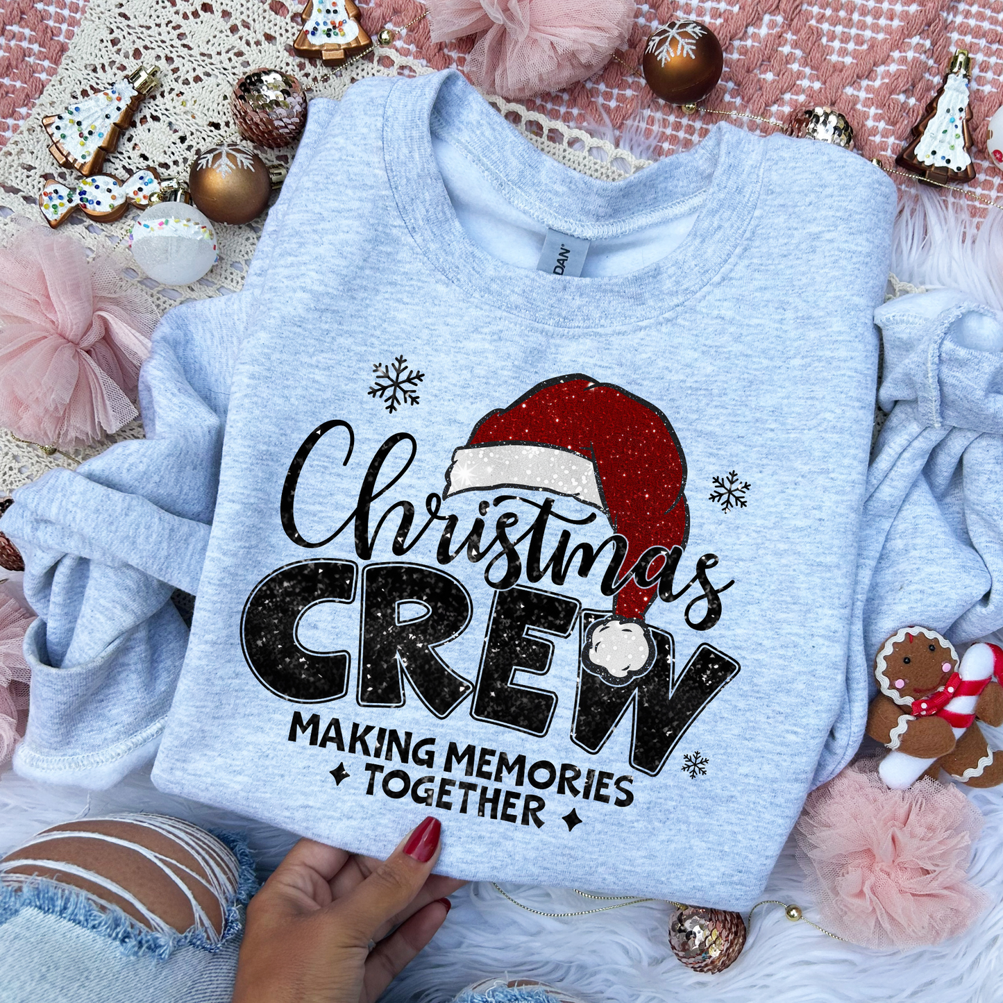 Christmas crew black letters Sweatshirt 5188