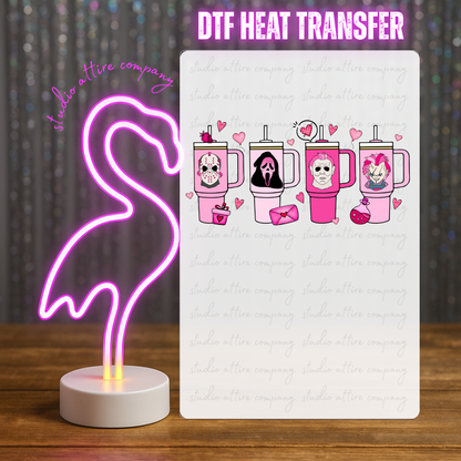 Horror coffee, Valentine, Heat transfer, Press and peel, Full color, Instant press, MTO
