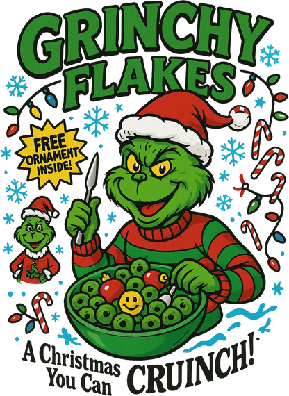 Grinchy flakes, Press-ready, Transfer only, MTO
