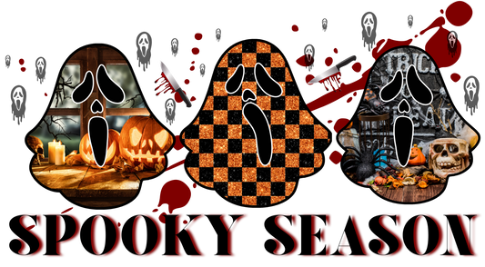 Spooky Season, Ghost face, Halloween, Horror, Press-ready, Transfer only, MTO
