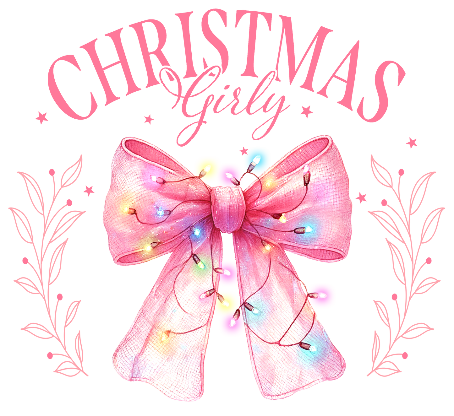 Christmas Girly, Press-ready, Transfer only, MTO