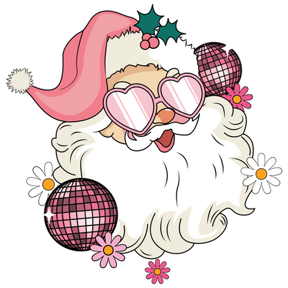 Retro santa, Christmas, Press-ready, Transfer only, MTO