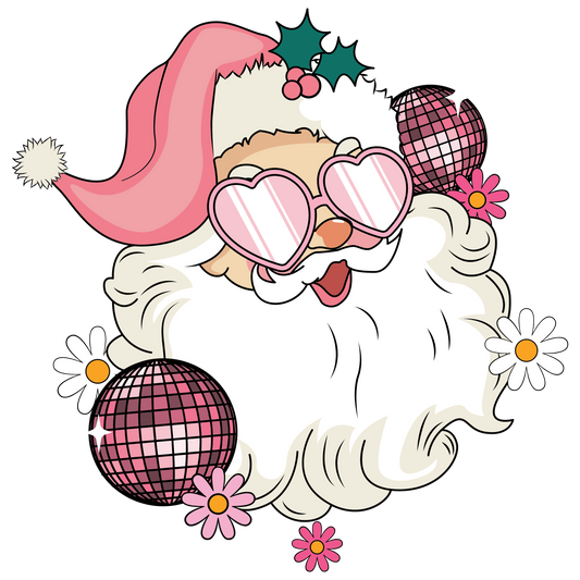 Retro santa, Christmas, Press-ready, Transfer only, MTO