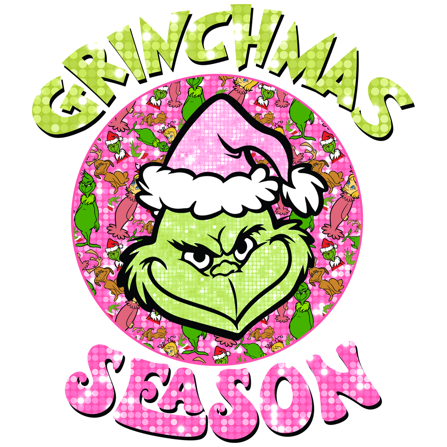 Grinchmas Season, Christmas, Press-ready, Transfer only, MTO