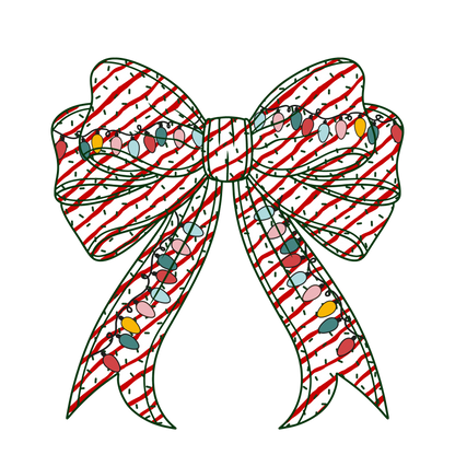 Christmas tree bow, Christmas, Press-ready, Transfer only, MTO