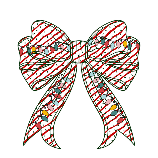 Christmas tree bow, Christmas, Press-ready, Transfer only, MTO