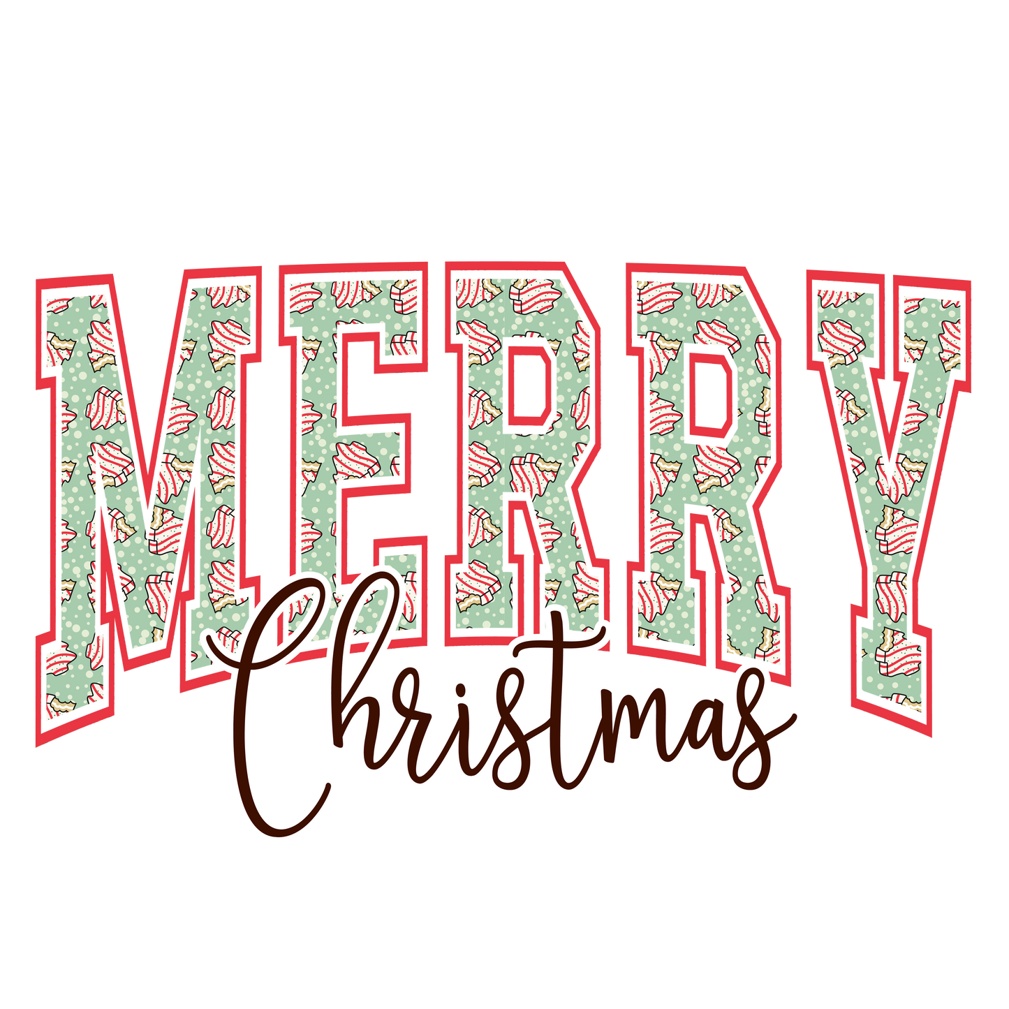 Merry Christmas, Christmas, Press-ready, Transfer only, MTO