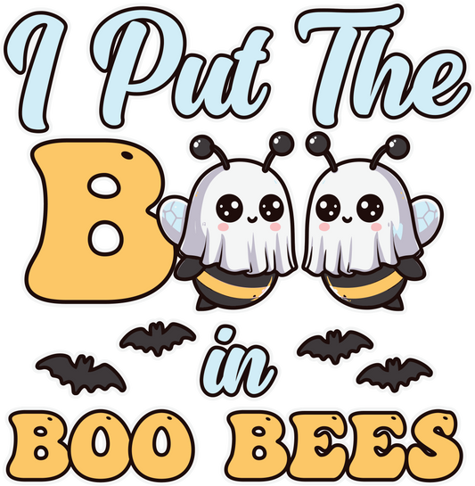 I put the boo in boo bees, Halloween, Press-ready, Transfer only, MTO