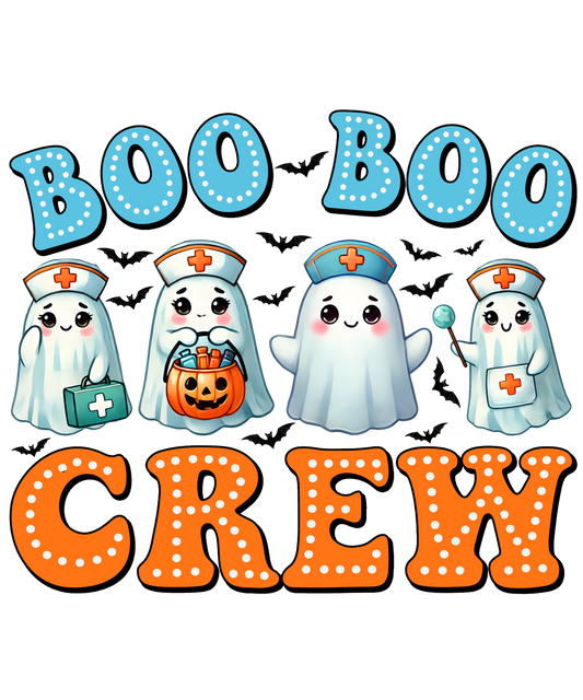 Boo boo crew, Halloween, Press-ready, Transfer only, MTO