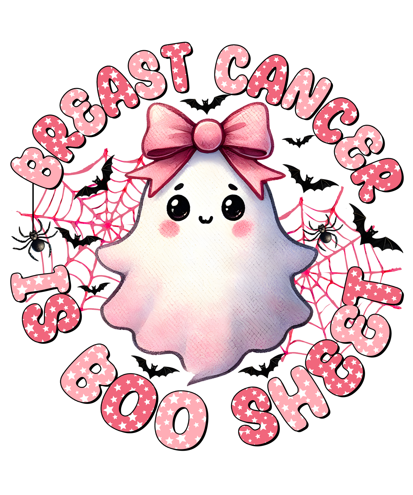 Breast cancer is boo sheet, Halloween, Press-ready, Transfer only, MTO
