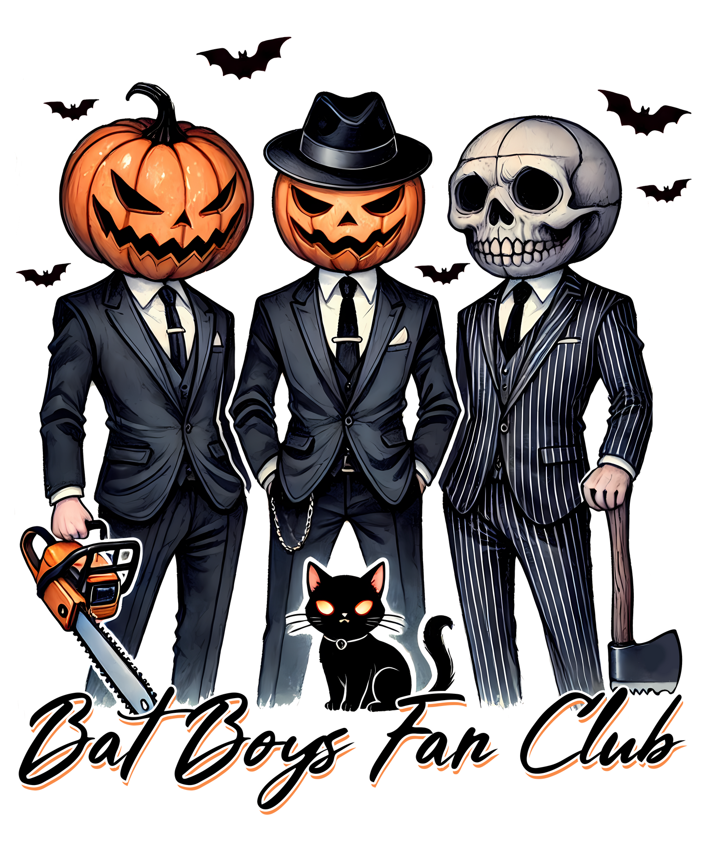 Bat boys club, Halloween, Press-ready, Transfer only, MTO