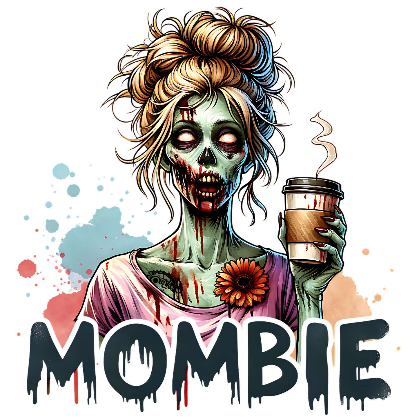 Mombie, Halloween, Press-ready, Transfer only, MTO