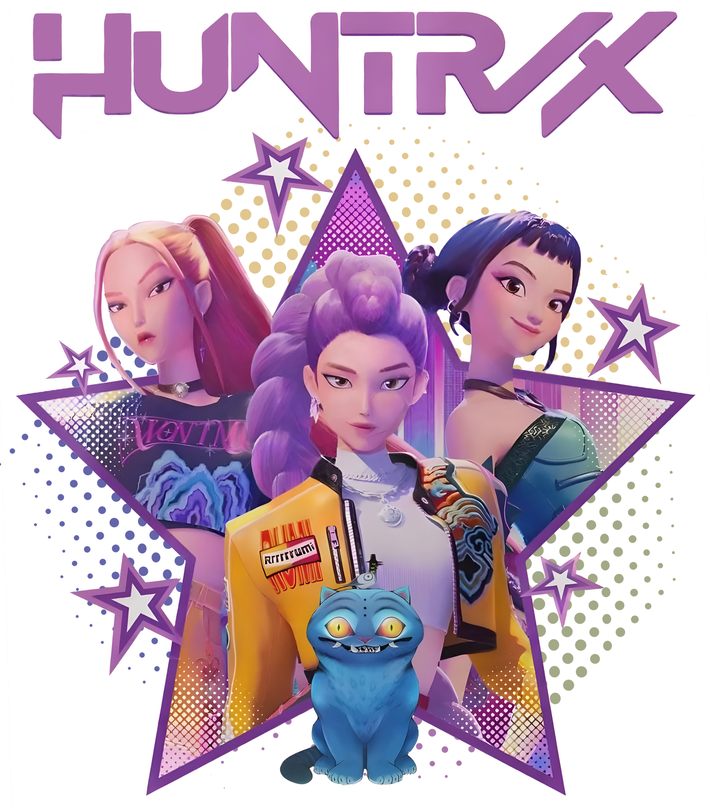 Purple Star, Huntrix, Press-ready, Transfer only, MTO