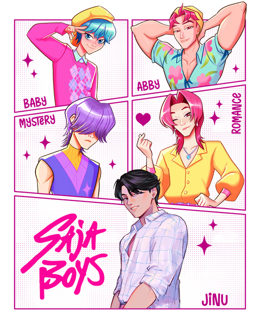 Pink Saja Boys, Huntrix, Press-ready, Transfer only, MTO