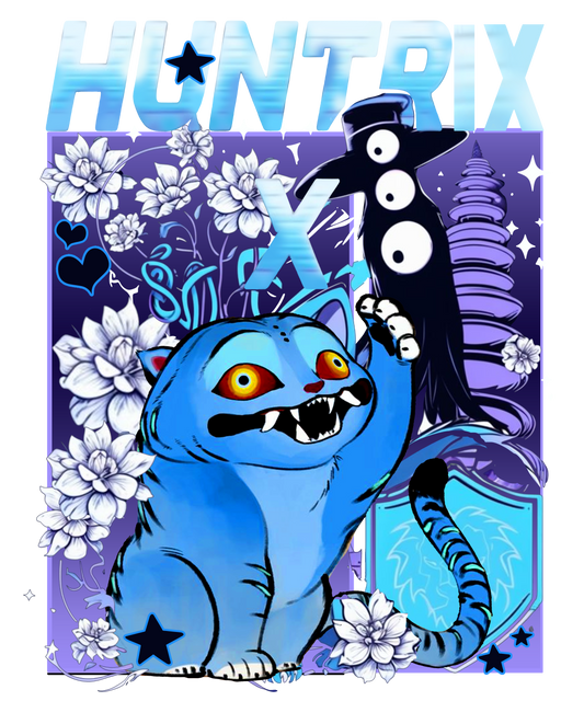 Blue cat, Huntrix, Press-ready, Transfer only, MTO
