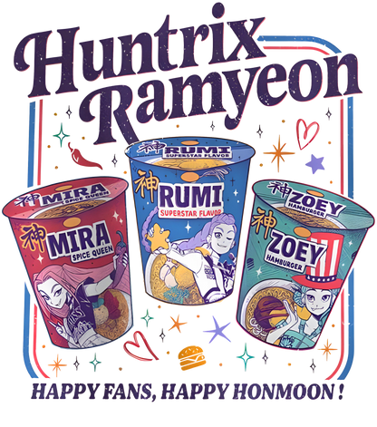 Ramyeon, Huntrix, Press-ready, Transfer only, MTO