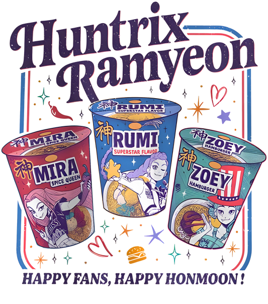 Ramyeon, Huntrix, Press-ready, Transfer only, MTO