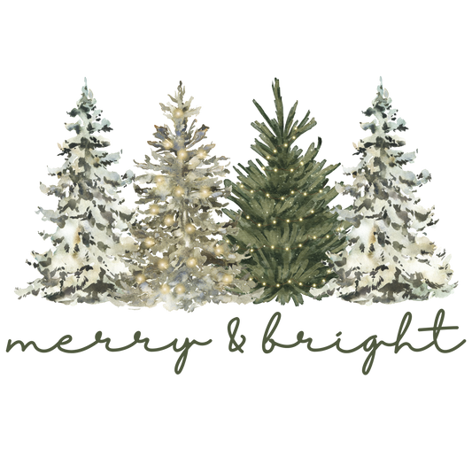 Merry & Bright, Press-ready, Transfer only, MTO