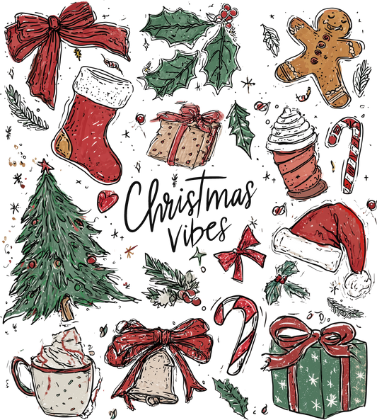 Christmas vibes, Press-ready, Transfer only, MTO