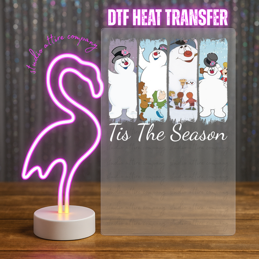 Frosty, Tis the season, Christmas, Press-ready, Transfer only, MTO