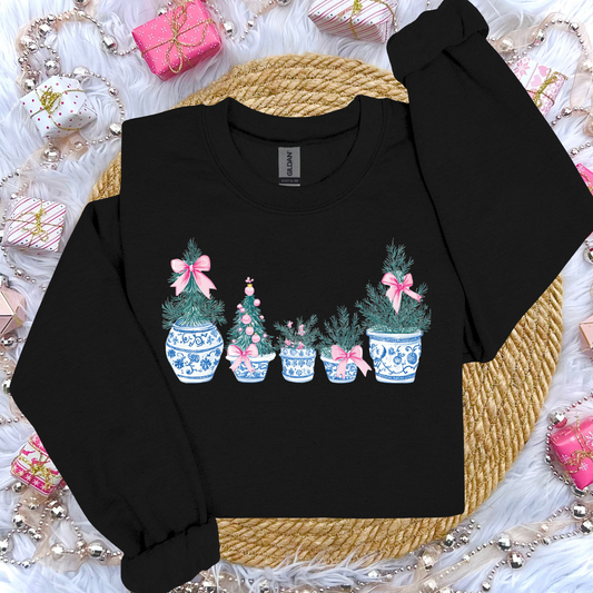 Chic Christmas Trees Sweatshirt 5528