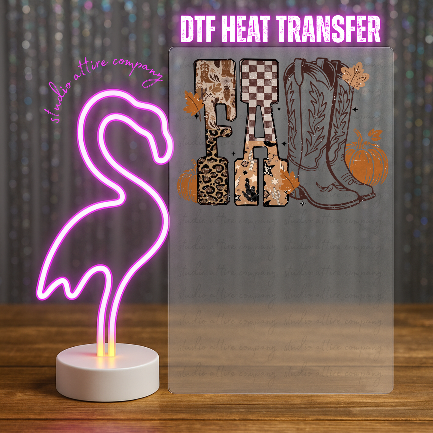 Fall boots, Heat transfer, Press and peel, Full color, Instant press, MTO, 5539