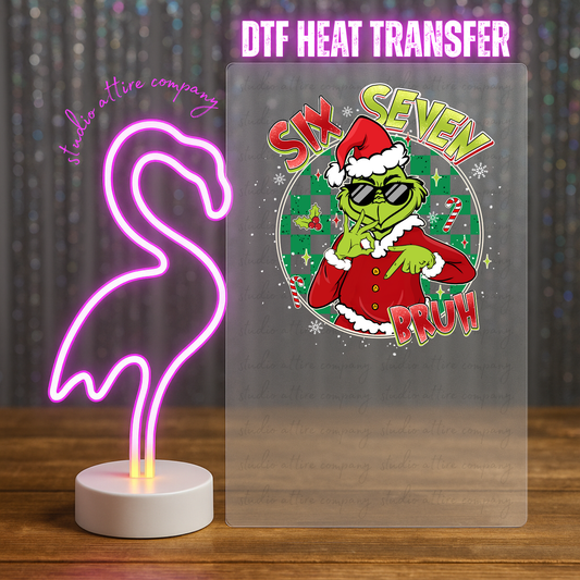 Six seven grinch, Heat transfer, Press and peel, Full color, Instant press, MTO, 5544