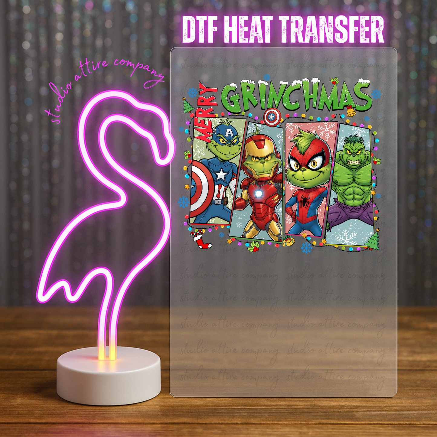 Grinchmas, Heat transfer, Press and peel, Full color, Instant press, MTO, 5546