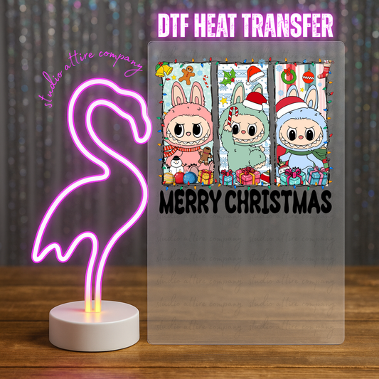 Merry Christmas bubu, Heat transfer, Press and peel, Full color, Instant press, MTO, 5547
