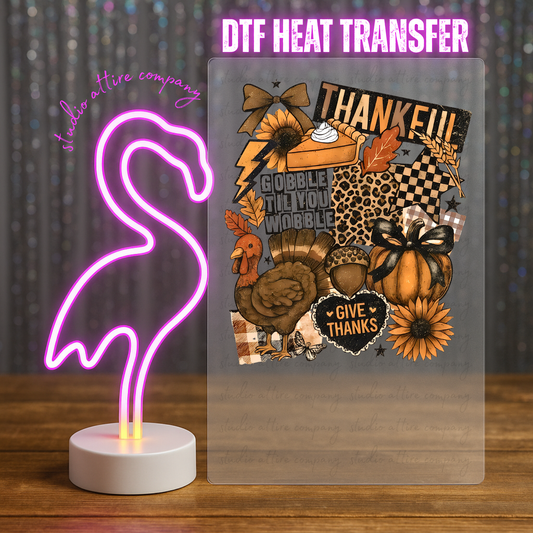 Thankful collage, Thanksgiving, Press-ready, Transfer only, MTO