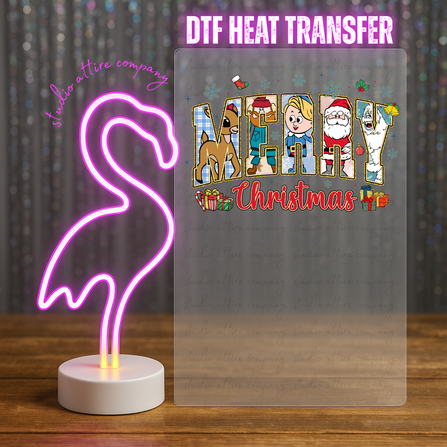 Merry Christmas, Characters, Press-ready, Transfer only, MTO