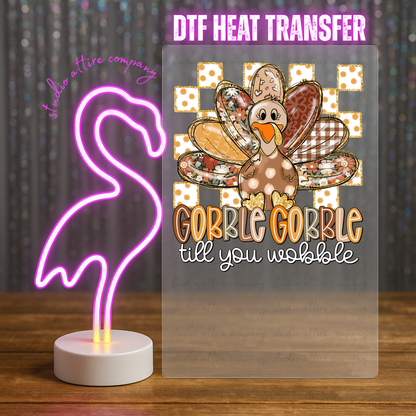 Gobble Gobble, Thanksgiving, Press-ready, Transfer only, MTO