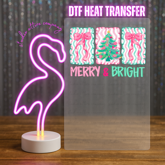 Merry & Bright, Heat transfer, Press and peel, Full color, Instant press, MTO, 5564