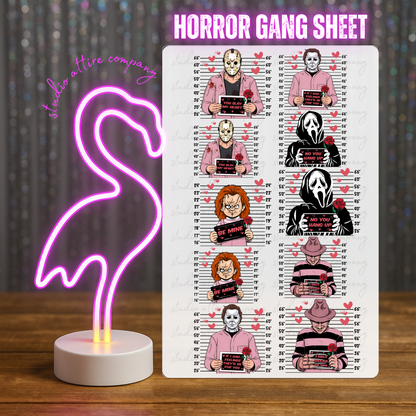 Horror Valentines gang sheet