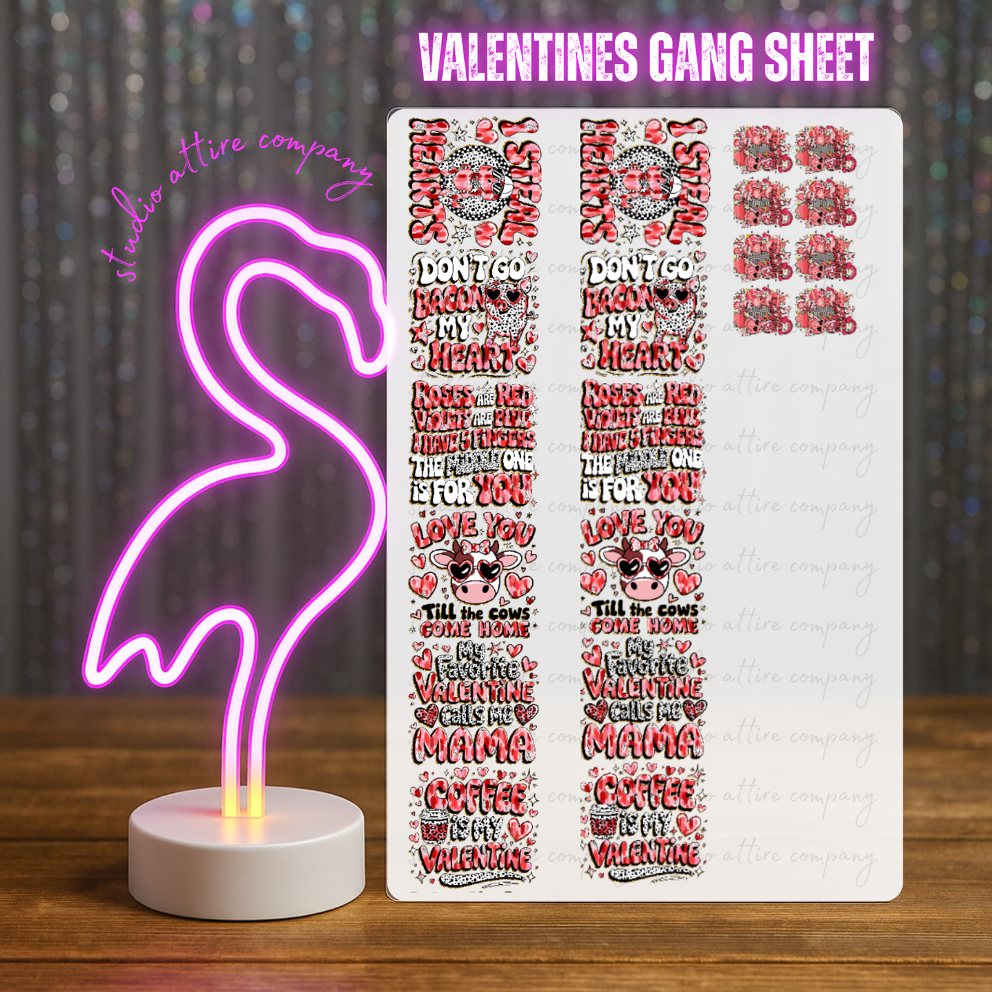 Cute Valentines Day gang sheet